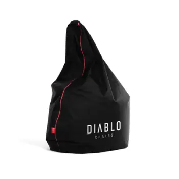 Puf gaming Diablo Chairs, i madh, rezistent ndaj ujit, i zi