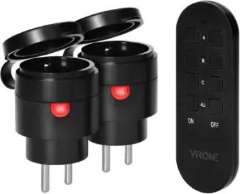 Set prizash wireless MINI Emos, Schuko 2+1, 2300W, IP44, i zi