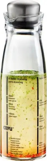 Shaker salcash Gefu MIXO, 250ml, matës, argjendtë