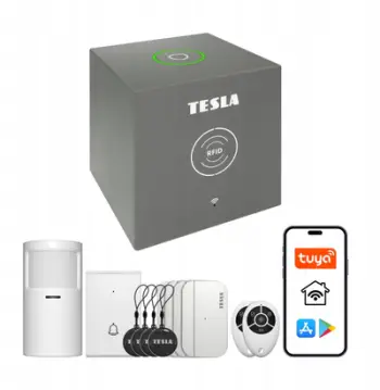 Sistem sigurie Tesla SecureQ I13, WiFi GSM, kontroll me aplikacion, i bardhë