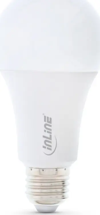 Llambë inteligjente InLine SmartHome LED RGB, E27, 900lm, e bardhë e shumëngjyrëshe