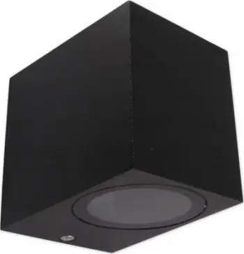 Lampë murale kopshti LED GU10, IP44, për fasadë, e zezë
