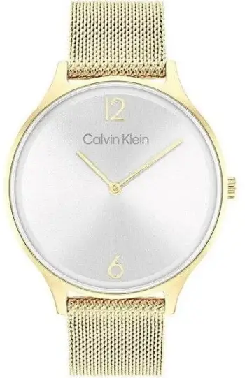 Orë dore Calvin Klein Mesh, për femra, 38mm, ngjyrë ari