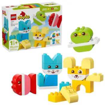 Set LEGO Duplo 10477 My First Creative Cute Pets, 3 in 1, 24 pjesë, shumëngjyrësh