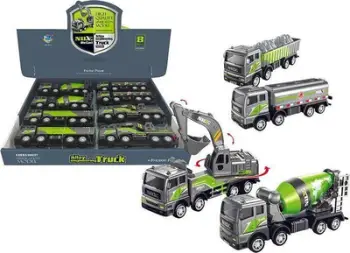 Set lodrash ndërtimi Artyk Construction Vehicles Mix, metal, 16.5 cm, multicolor