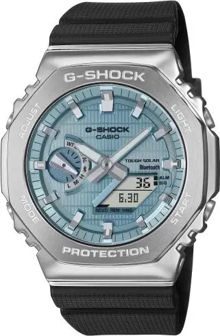 Ora burrash Casio G-Shock GBM-2100A-1A2ER, Solar, Bluetooth, e zezë