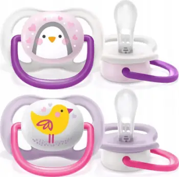 Memë qetësuese Avent Orthodontic Ultra Air, 0-6m, 2 copë, shumëngjyrëshe