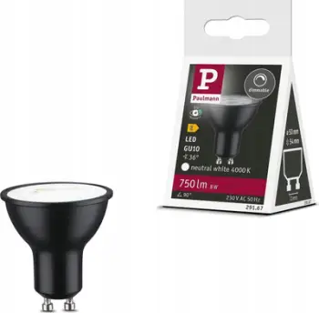 Llambë LED Paulmann GU10, 8W, 4000K, e zezë