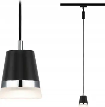 Llambadar varës Paulmann URail Cone, GU10, 12,14cm, i zi mat