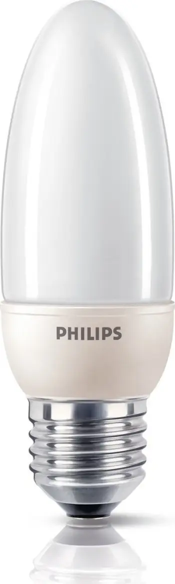 Llambë LED Philips EcoAmbiance Candle E27, 8W 2700K, 370lm, e bardhë