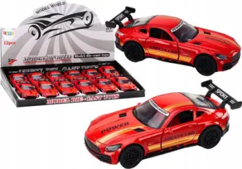 Lodër makinë sportive LEAN Toys, shkalla 1:32, metal, e kuqe