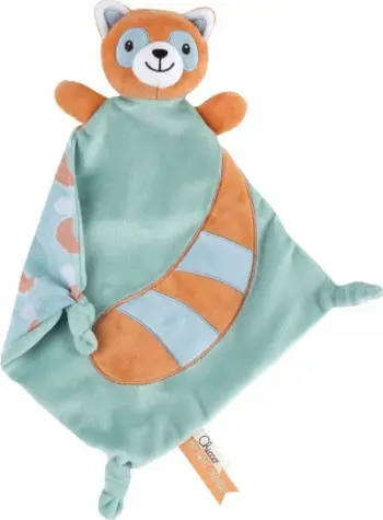 Lodër pelushi Chicco DouDou Red Panda, për foshnje, material i butë, shumëngjyrëshe