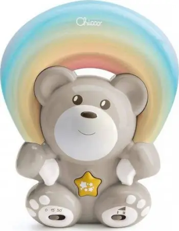 Projektor lodër Chicco Rainbow Bear, kuti muzike, bezhë