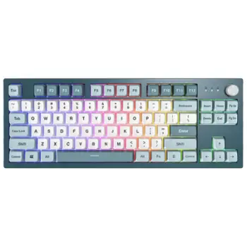 Tastierë mekanike gaming Montech MKey TKL Freedom, Gateron Brown, RGB, blu e bardhë