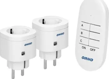 Set prizash wireless mini Schuko me telekomandë, konfigurim 2+1, të bardha