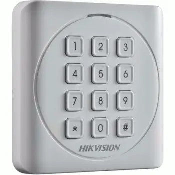 Lexues karte Hikvision DS-K1801MK, Mifare, tastierë me kod, i zi