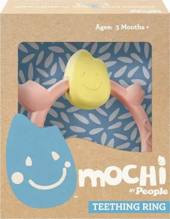 Lodër unazë për dhëmbëzim Mochi Baby Teething Ring, për foshnje, material i sigurt