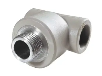 Përshtatës T në formë PP R, filetë mashkullore R1/2", diametër 20 mm, i gjelbër