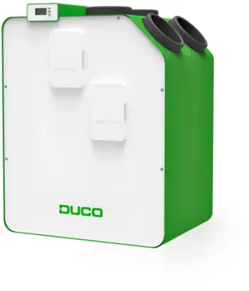 Rekuperator ajri DucoBox Energy Premium 325 2ZH Left, dy zonash, për shtëpi pasive, gri