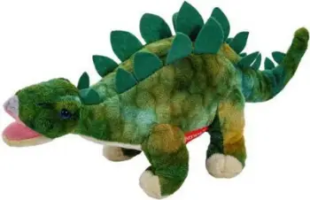 Lodër pelushi Beppe Stegosaurus, dinosaur, 30cm, jeshile e errët