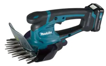 Gërshërë pa kabllo për bar dhe shkurre Makita UM600DWAEX, teh 16 cm, 10.8V, blu