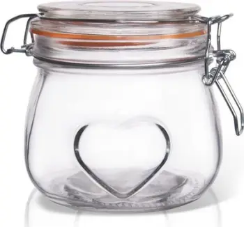 Kavanoz qelqi Patent, vulosje hermetike, kapak metalik, transparent