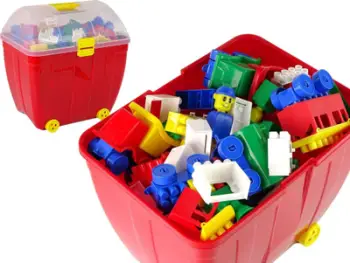 Kuti lodrash Marioin Large Chest With Blocks K2, 285 elemente, plastike, shumëngjyrëshe