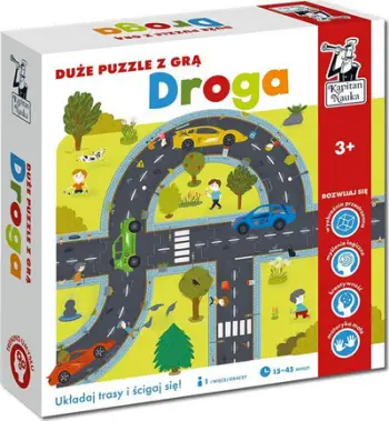 Puzzle i madh Captain Science Road, 3m, për fëmijë 3+