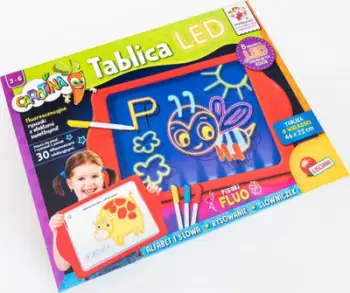 Tabelë vizatimi Lisciani Carotina LED Board, 8 mënyra ndriçimi, 30 kartela didaktike, shumëngjyrëshe