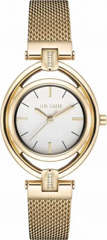 Orë dore Paul Lorens PL13628B-3D1, kuarc, çelik inox, gri