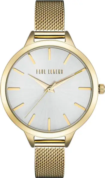 Orë dore për femra Paul Lorens PL10296B-3D1, quartz, çelik inox, e artë