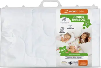 Jastëk fëmijësh Senna Pillow Junior Bamboo, 40x60 cm, i bardhë