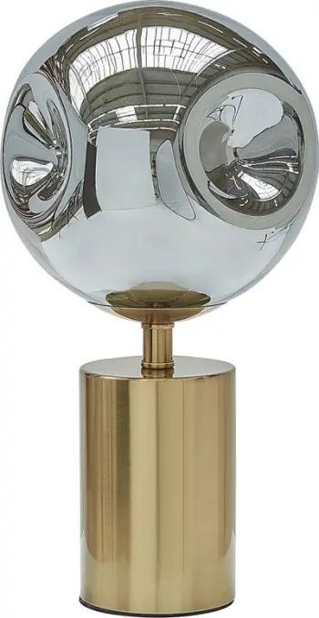Lampë tavoline BOYD Metal Brass, bazë metalike, kupë xhami, ngjyrë bronzi