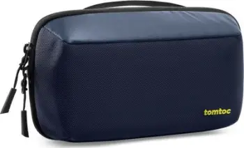 Çantë organizuese aksesorësh Tomtoc Navigator T13, për karikues dhe kabllo, rezistente ndaj ujit, blu navy