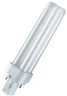 Llambë kompakte fluore-shkarkuese Osram Dulux 10W 827, G24d-1 2 pin, dritë shumë e ngrohtë