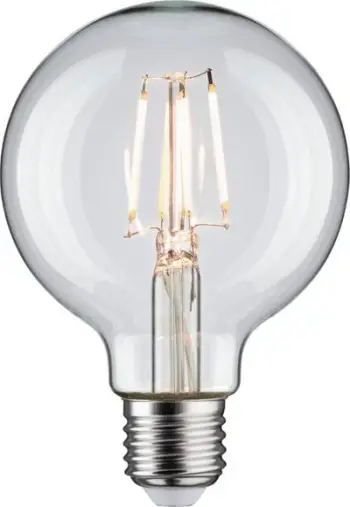 Llambë LED Pauleen Filament G80 E27, 4.8W, 4000K, transparente