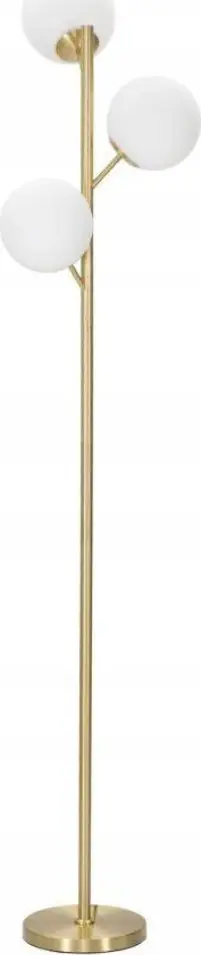 Lampë dysheme Glamy, 3 drita, 36 cm, 190 cm, ari dhe e bardhë