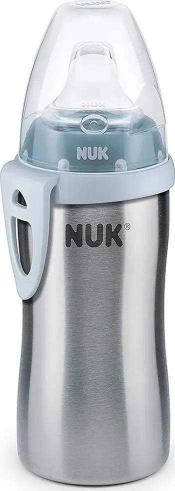 Shishe për fëmijë NUK Active Cup, çelik inox, 215ml, blu
