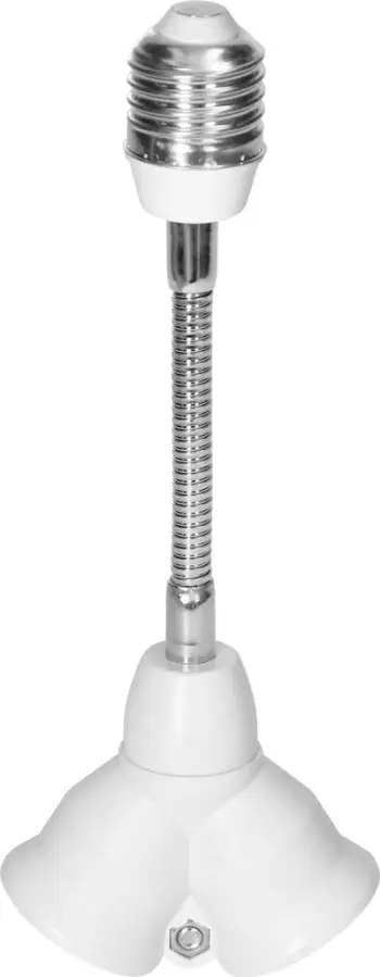 Adapter llampash pa markë E27, 2xE27, i bardhë