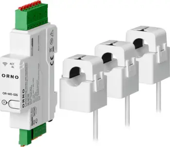 Monitor energjie trefazor Tuya Smart, 120A, Wi Fi, 230/400V, i bardhë