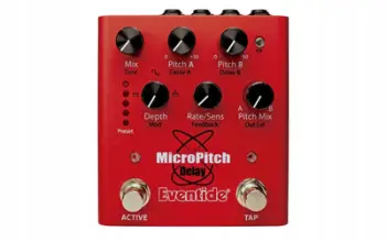 Pedal efektesh për kitarë Eventide MicroPitch Delay, stereo, MIDI, e kuqe