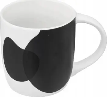Filxhan porcelani Secret de Gourmet, 350ml, me dorezë, me model të zi