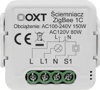 Modul dimmer Oxt Mini ZigBee 1 Circuit, Tuya, 150W, i bardhë