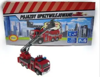 Lodër kamion zjarrfikës Hipo HKG079, 14cm, me drita, i kuq