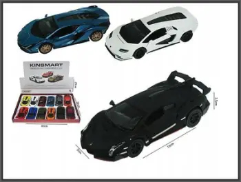 Lodër makinë Lamborghini Hipo, koleksion 13cm, me tërheqje, me dyer që hapen