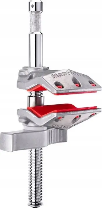 Kapëse qendrore Manfrotto C76CJ, 3", për pajisje fotografike, gri e kuqe