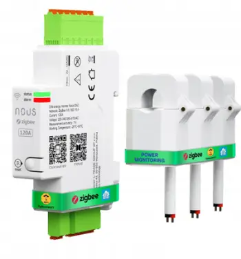 Matës inteligjent energjie Nous D4Z, Zigbee, 120A, i bardhë