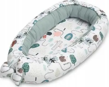 Fole bebi Baby Nest Emerald Hedgehog, pambuk, për foshnje 0-6m, jeshile me shumëngjyrëshe