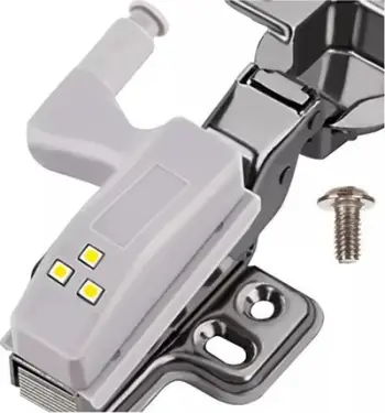 Lampë LED për dollap, 3 LED, me sensor dere, gri