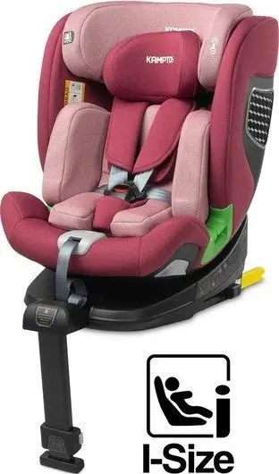 Sedilje makine Caretero Kamptos I-Size, ISOFIX, rrotullim 360°, rozë e errët